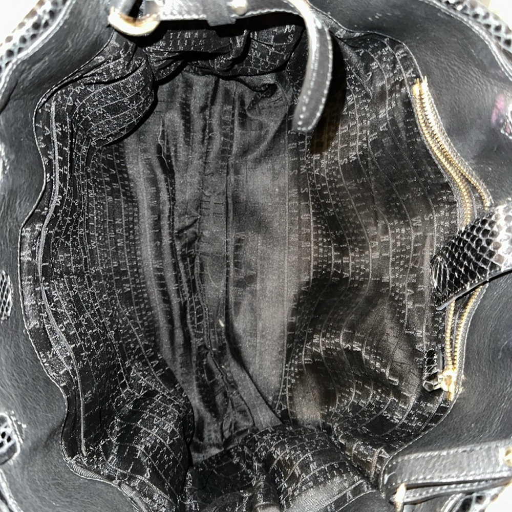 Stuart Weitzman Black Python Tote - image 4